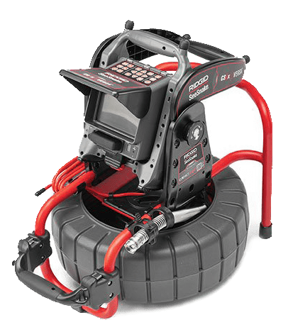 RIDGID camera reel used by GoPro Plumbers for drain inspections